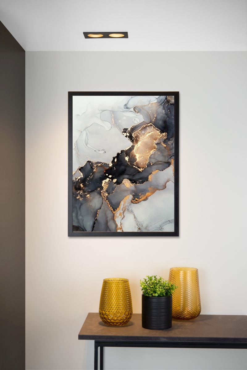 Lucide EMBED - Zapustené bodové svietidlo - 2xGU10 - Čierna